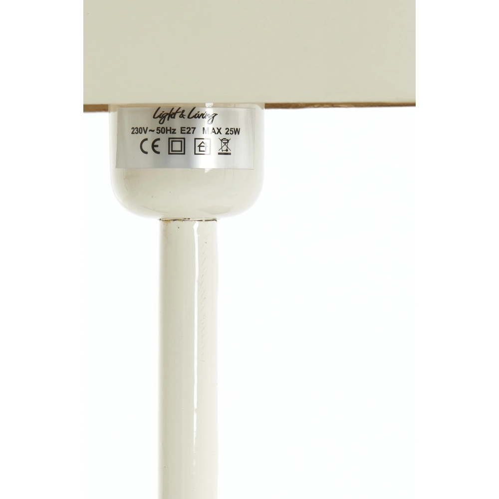 Nachtkastlamp Elenie 25x13cm - glans crème Light & Living 8717807818845