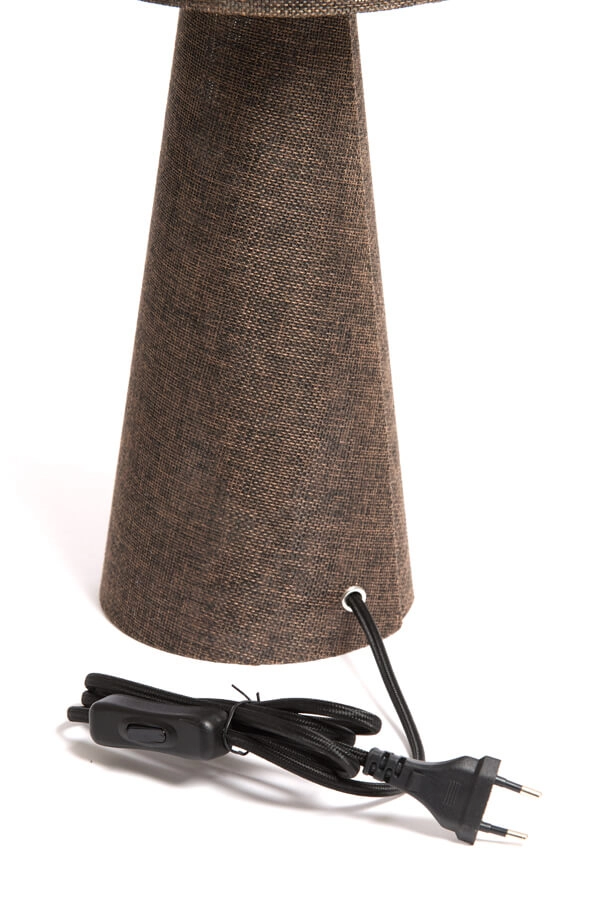 Bruine tafellamp Micky Ø 20cm Light & Living 8717807761134