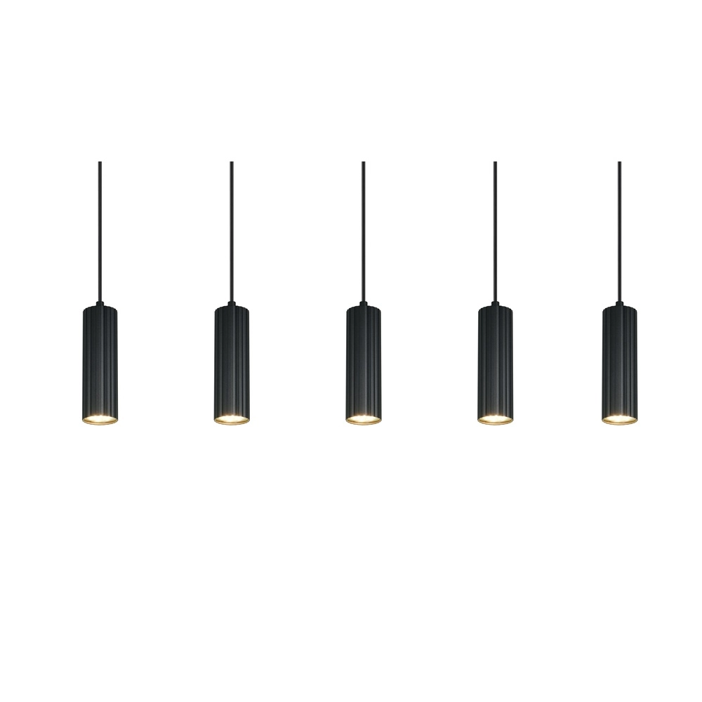 5-lichts hanglamp Soka zwart Trio 4017807658538