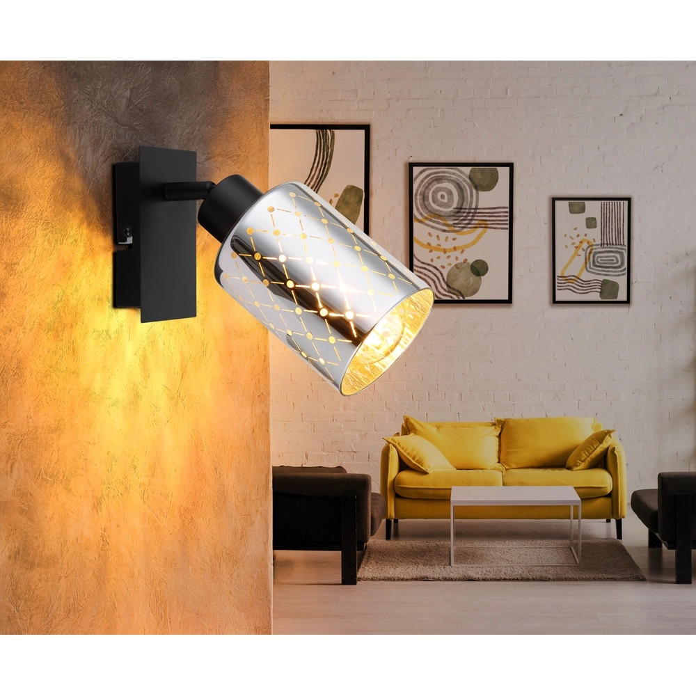 Design wandlamp Alonso zwart Globo 9007371578245