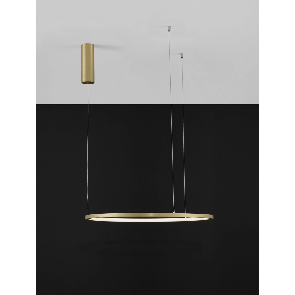 Round pendant lamp Tarquin gold Ø 60cm Lyora 5212017438270