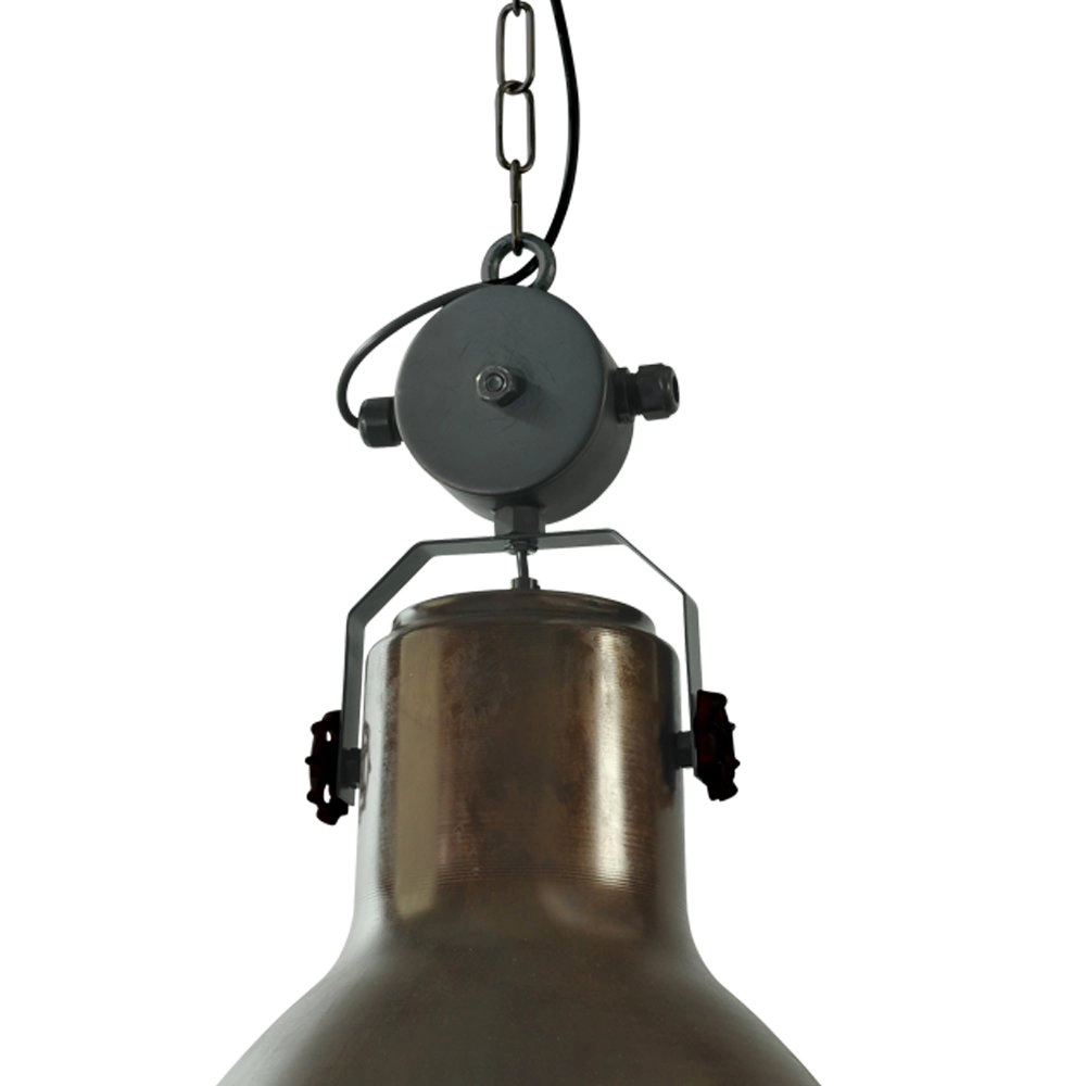 Landelijke industrie hanglamp Industria 58 Block koperbruin met zwart Masterlight 8718121232935