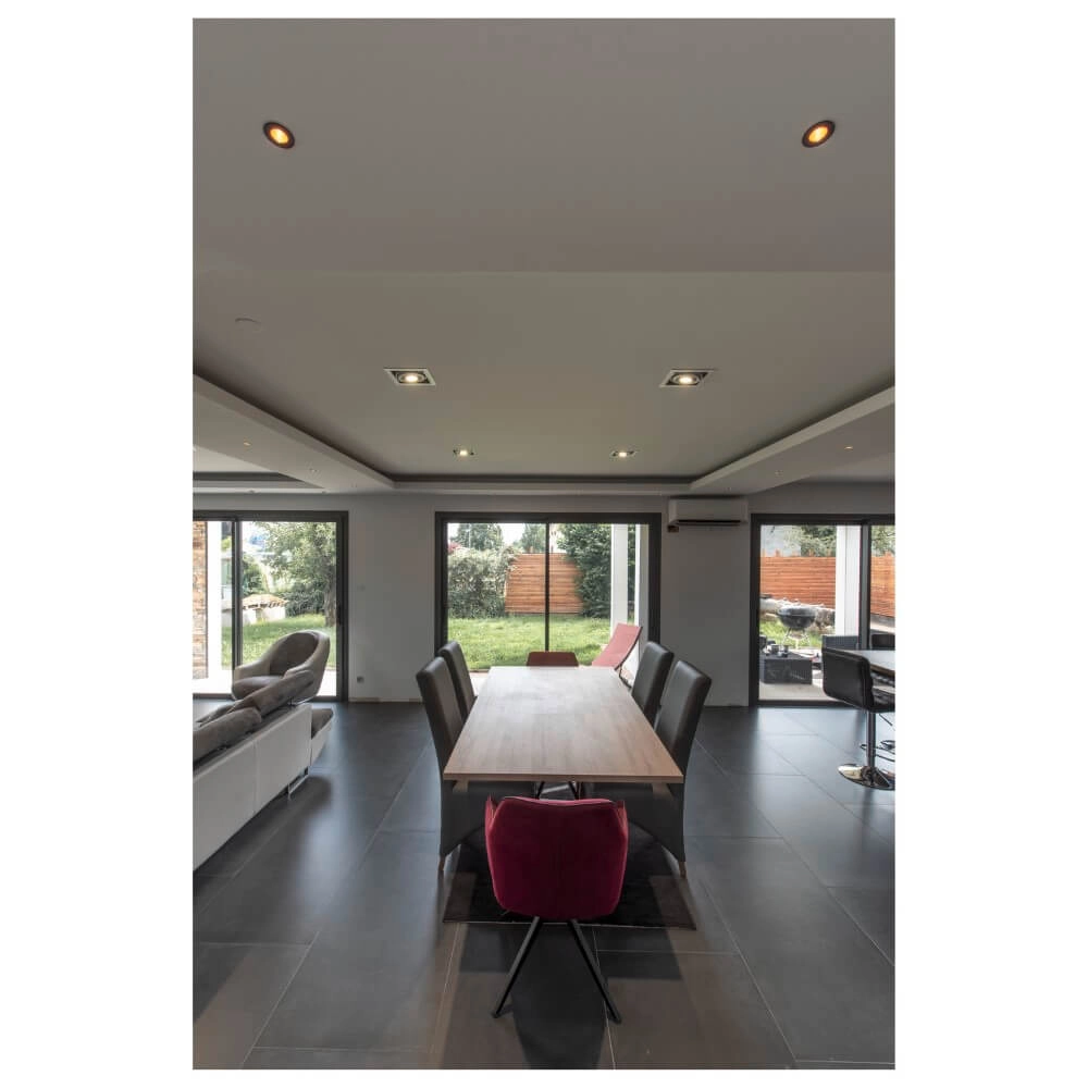 Led inbouwspot Horn zwart met goud - verdiept - 3000K SLV 4024163228190