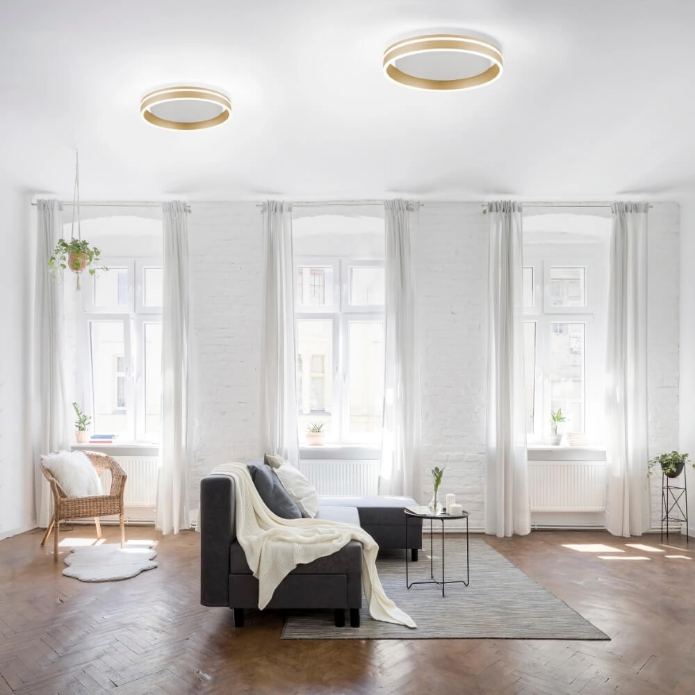 Plafondlamp Q-Vito Ø 40cm messing Paul Neuhaus 4012248333860