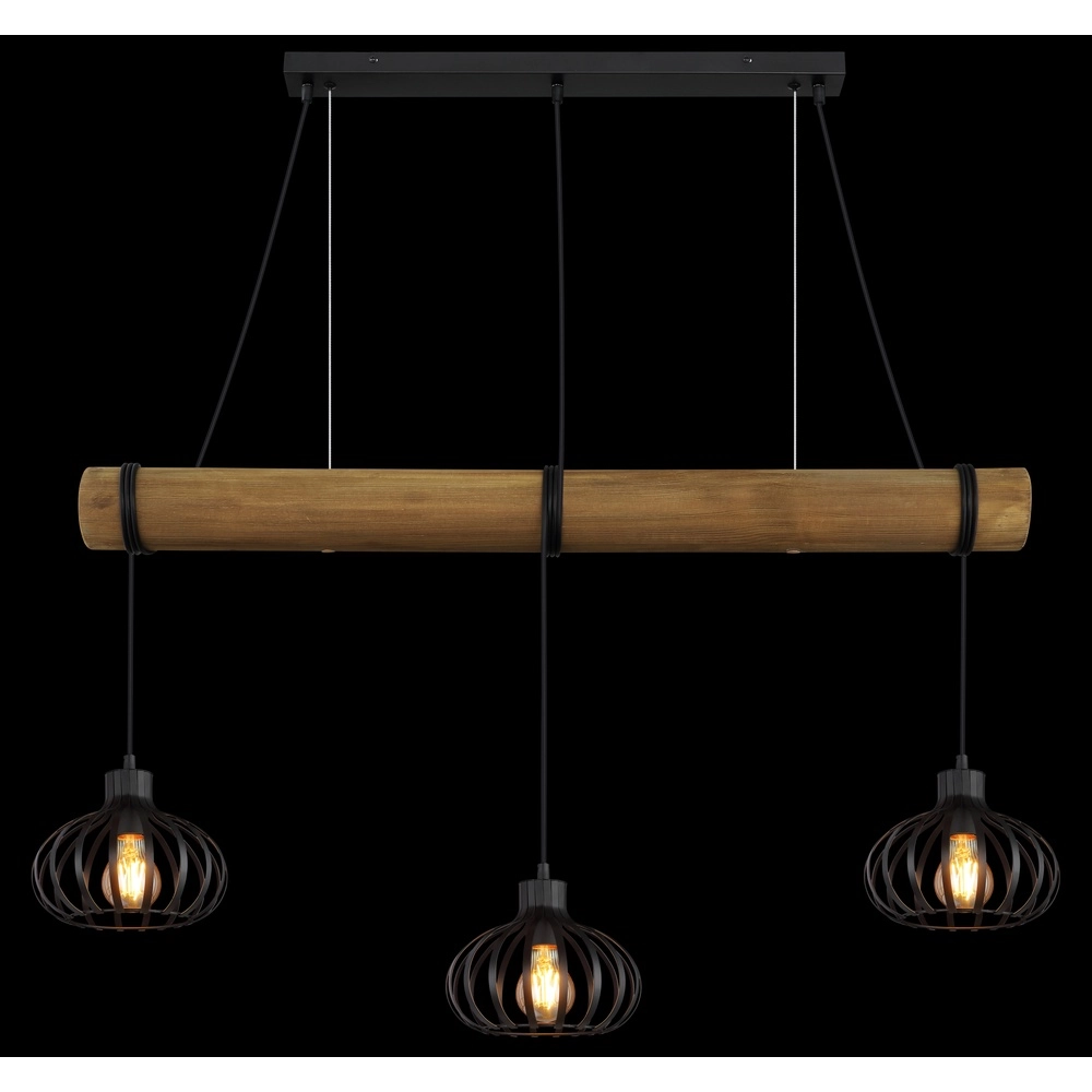 3-lichts hanglamp Caldwell eettafel Globo 9007371589586