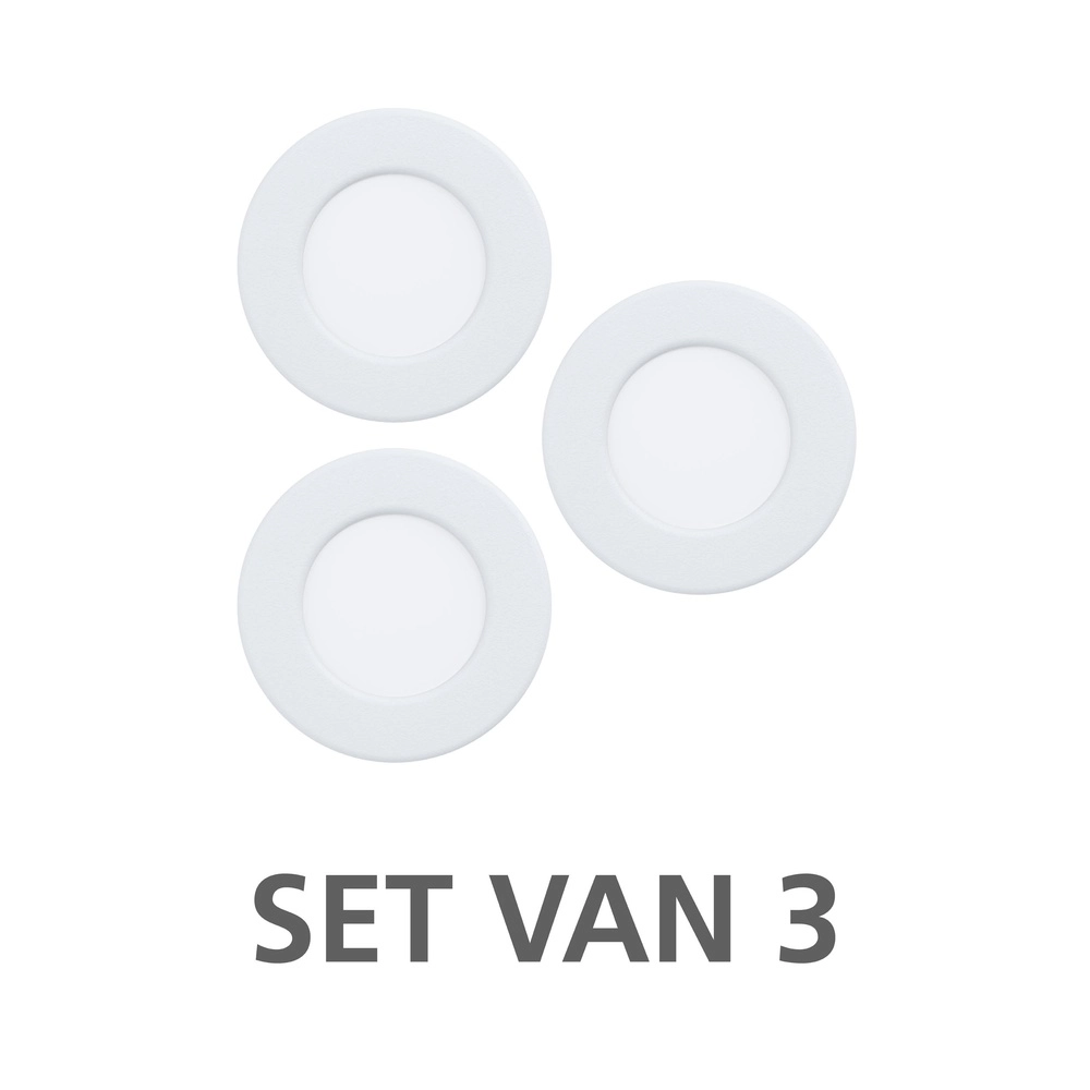 IP44 inbouwspot Fueva 6-Z Zigbee - wit - Ø 8,8cm Eglo 9008606330997