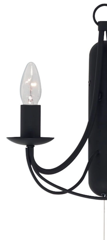 Zwarte wandlamp Maypole Searchlight 5013874209177