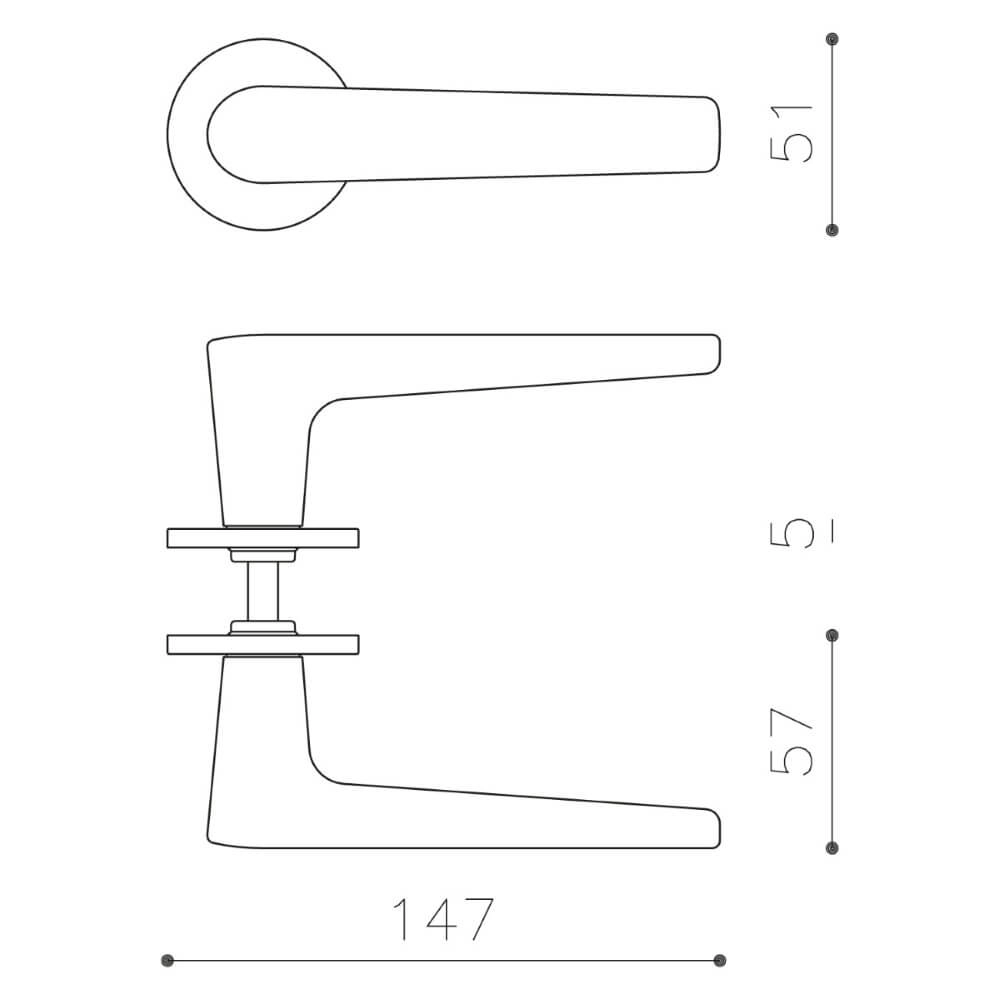 Deurklink Lugano brons mat Olivari 8714186546000