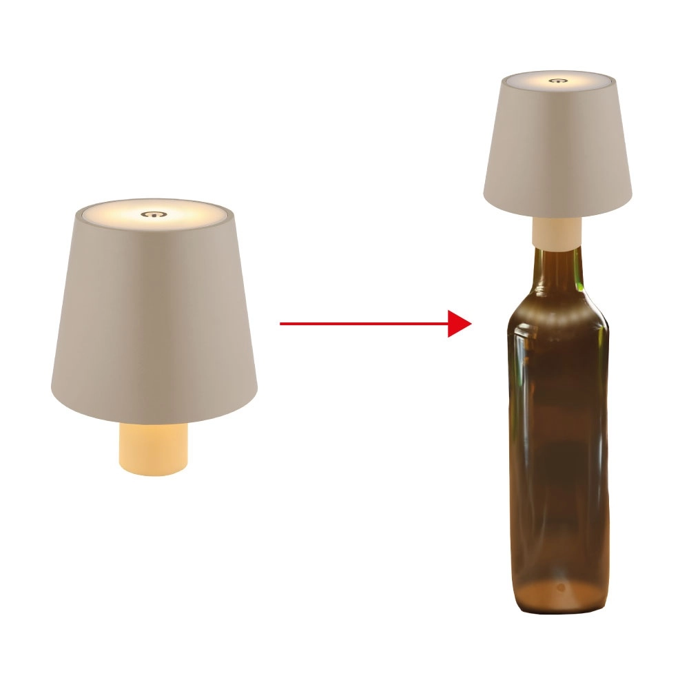 Fleslamp Vannie zand bruin oplaadbaar Globo 9007371468911