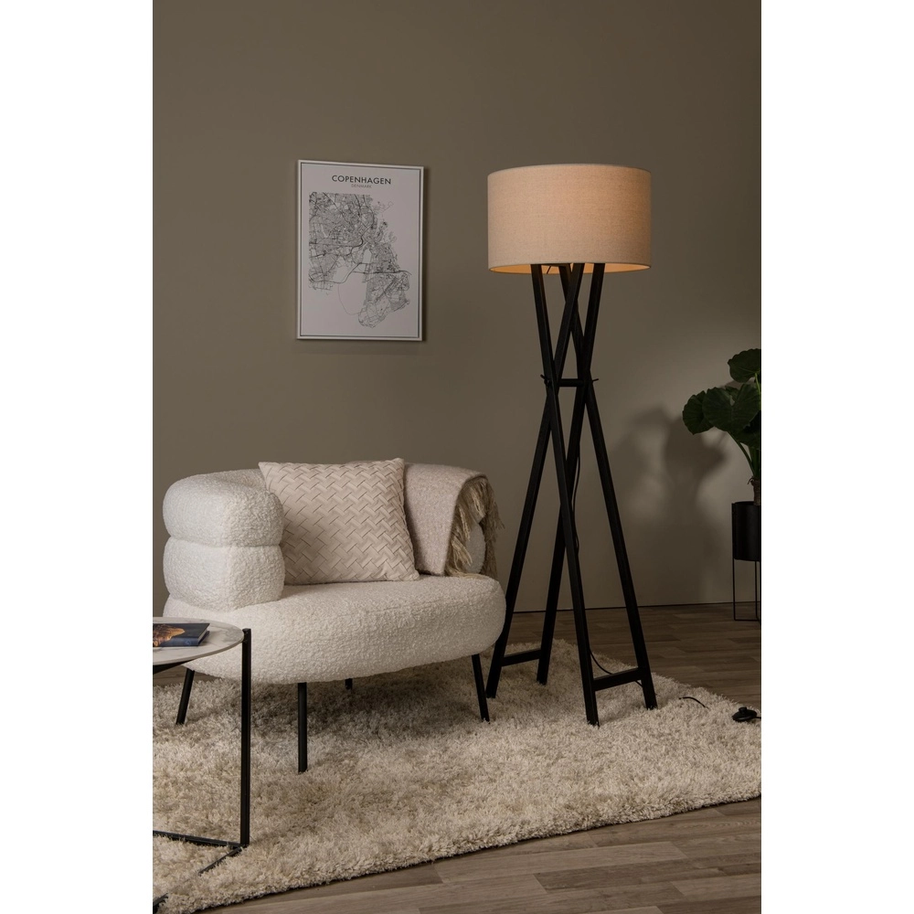Vloerlamp Trafalgar zwart Lucide 5411212303424