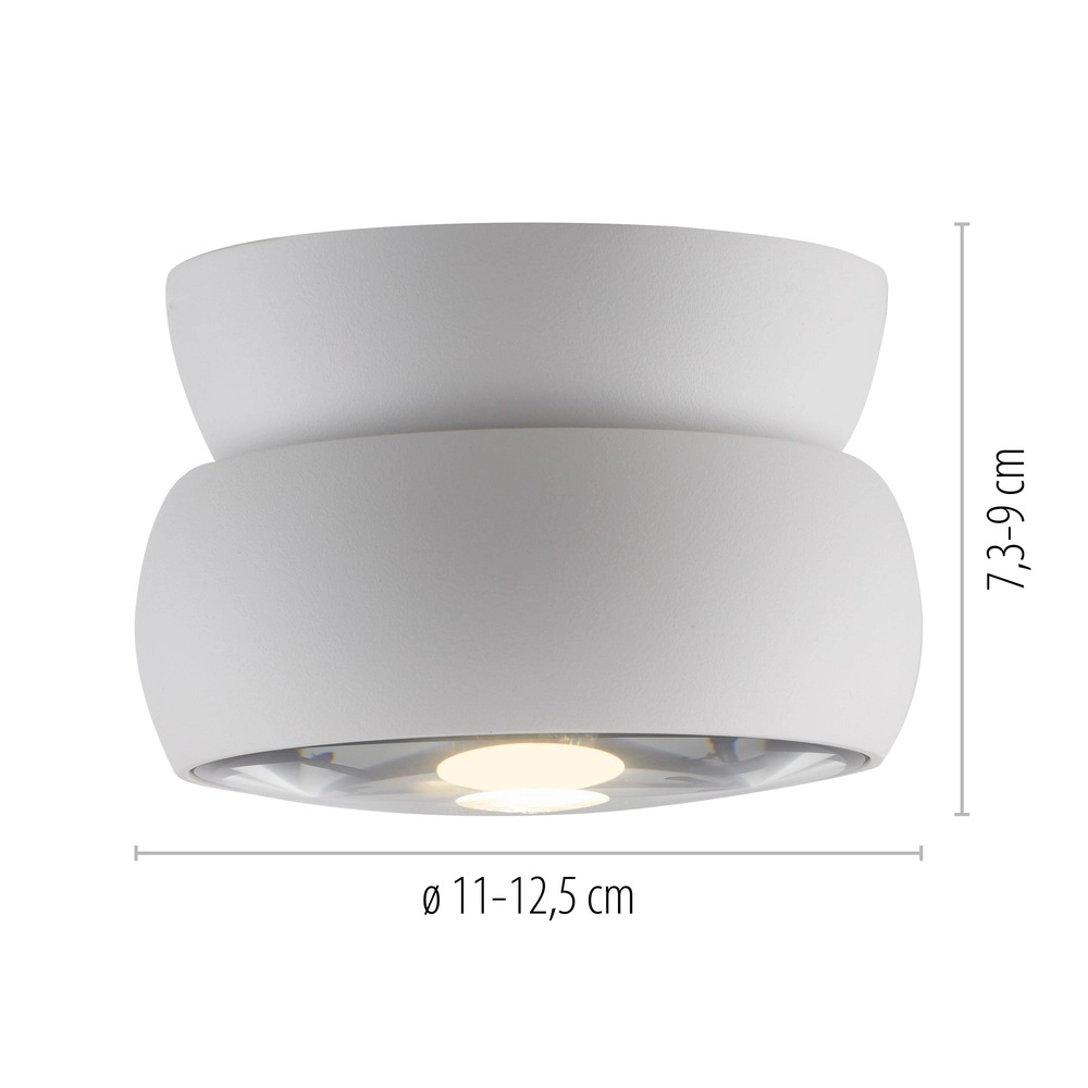 Witte opbouwspot Pure Move Ø 11cm - Led Paul Neuhaus 4012248395738