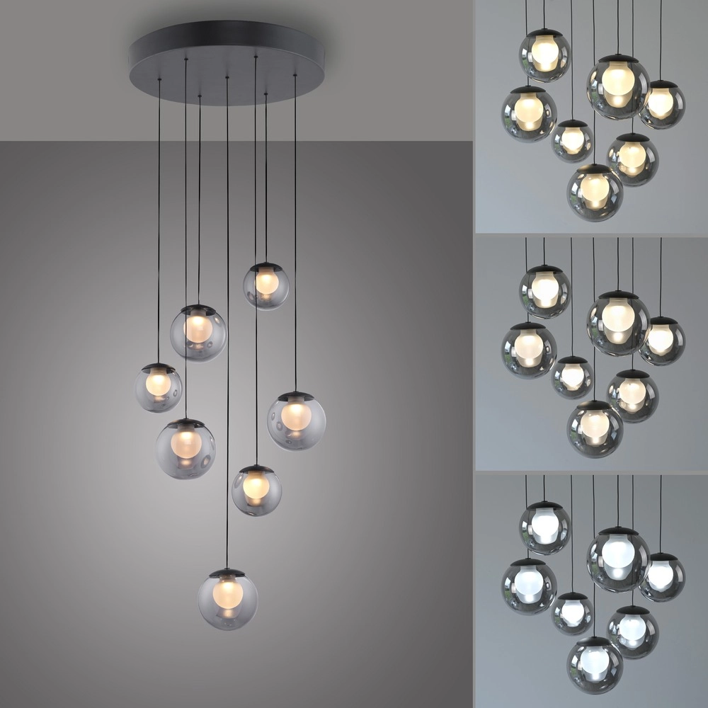 7-lichts hanglamp Pure Popup mystic grey Paul Neuhaus 4012248396674