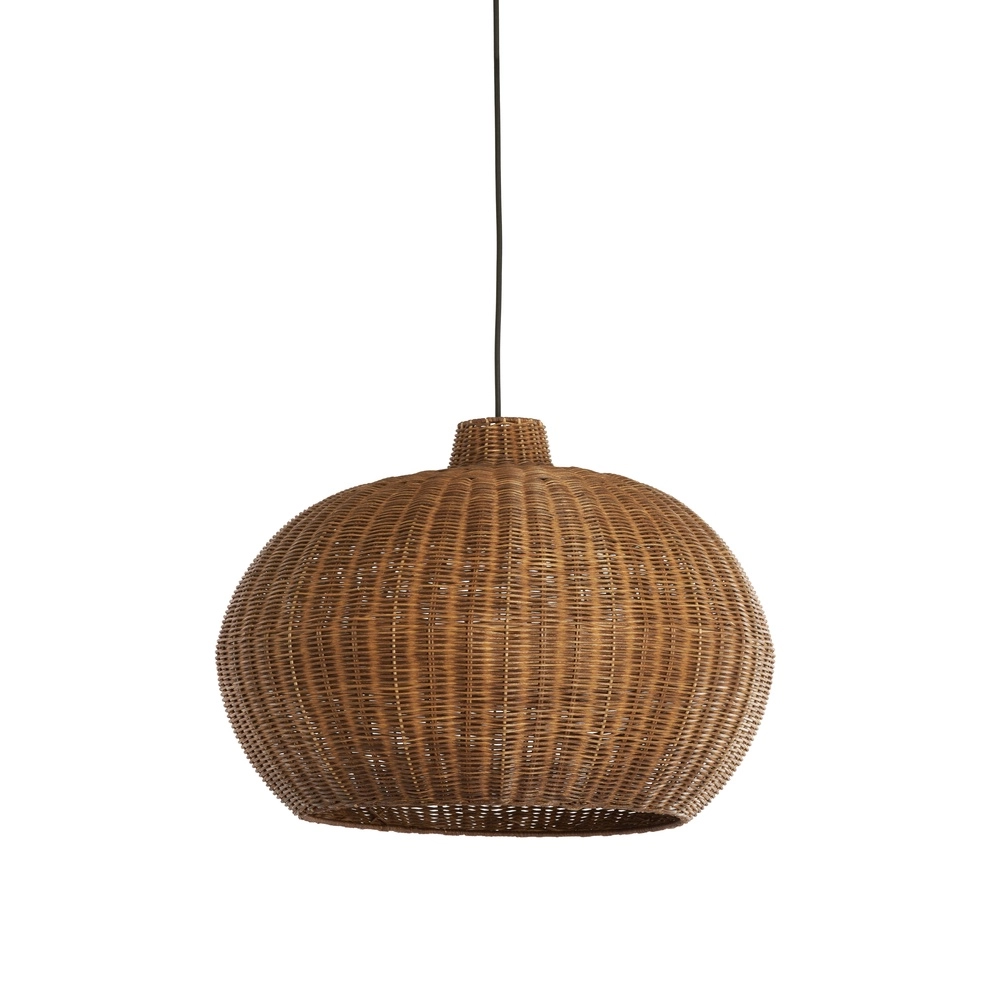 Rotan hanglamp Melzor Ø 55cm - donker bruin
