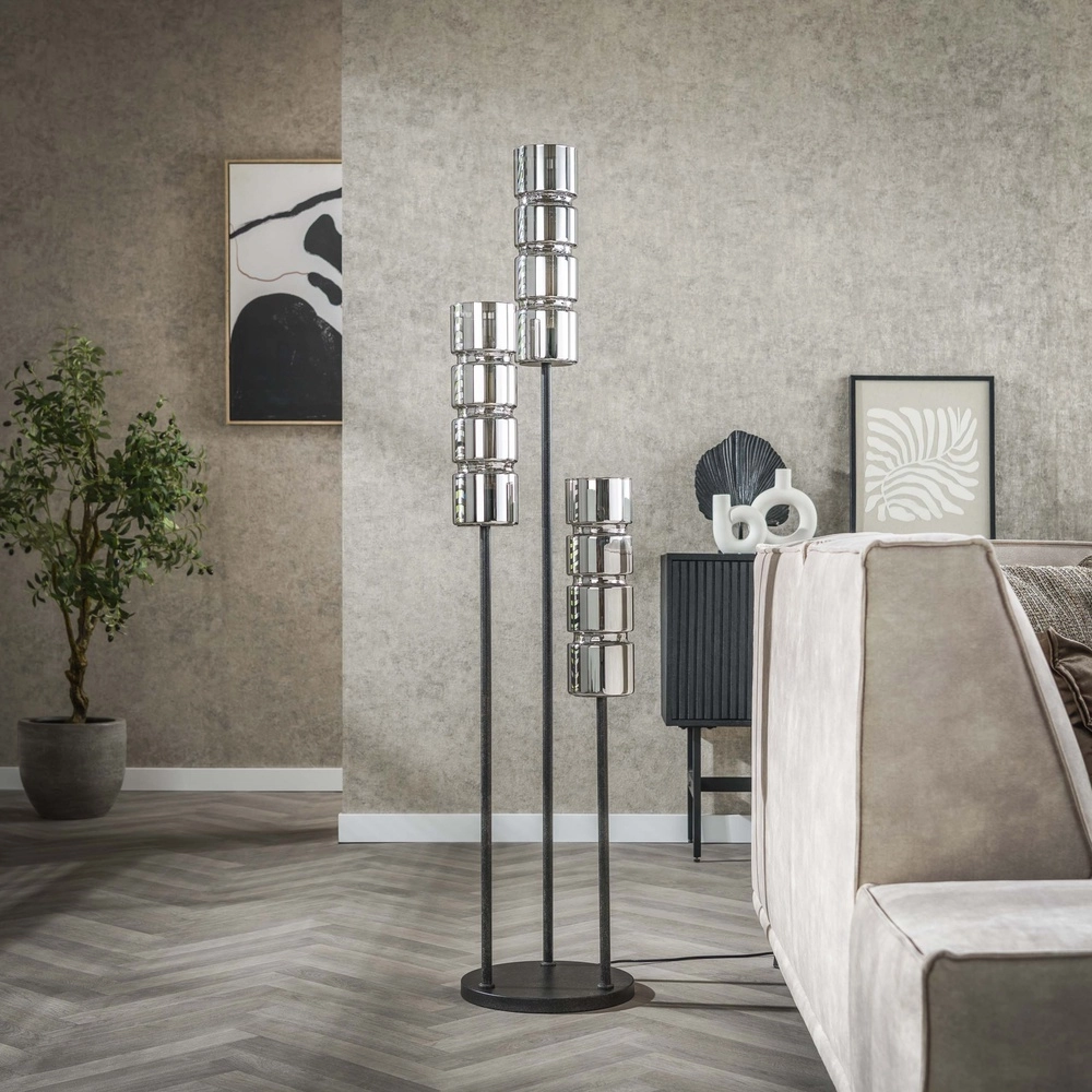 Cilinder vloerlamp Cylinder 105cm - zwart Lyora 8716803511958