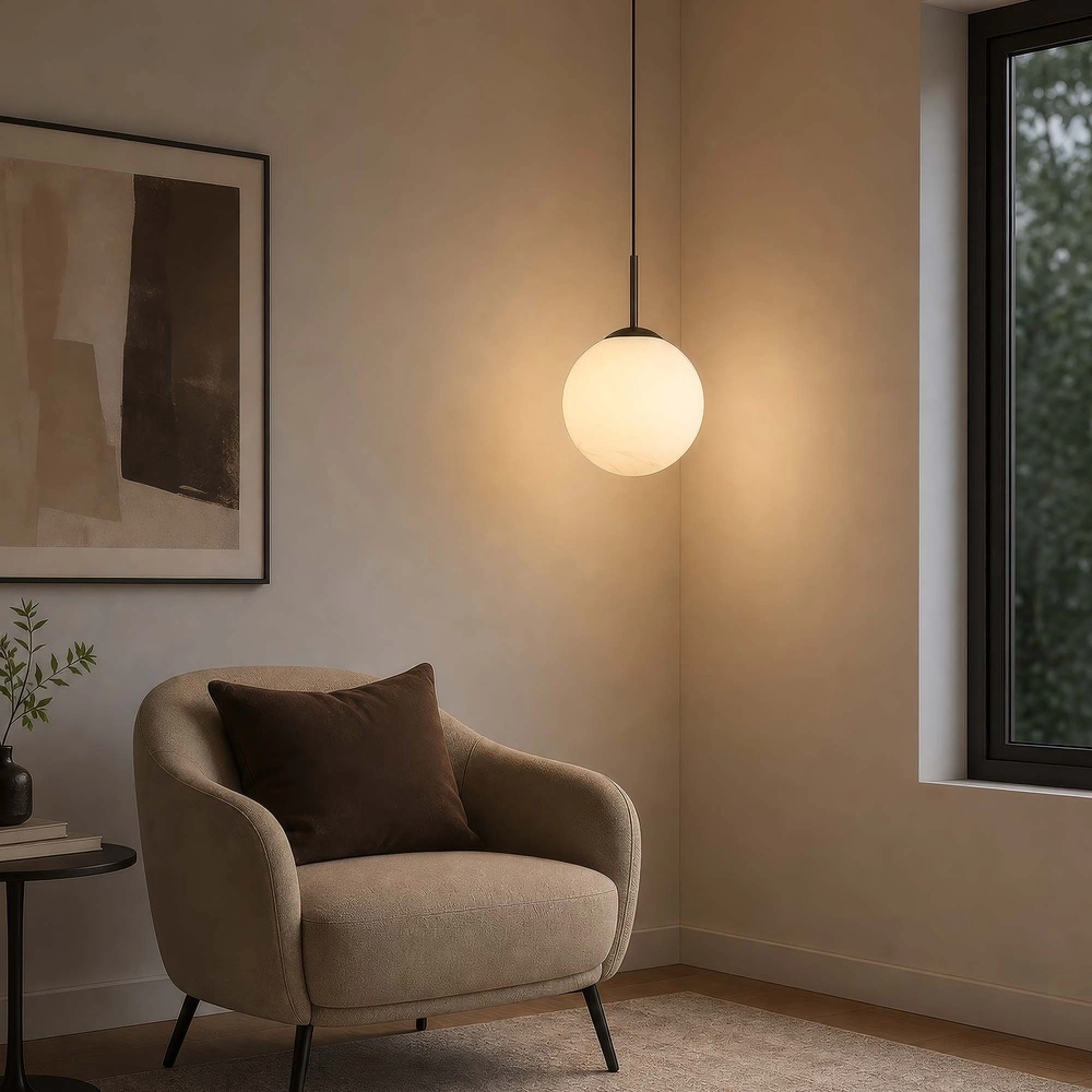 Hanglamp Carrara 1-lichts bruin Searchlight 5,05342E+12