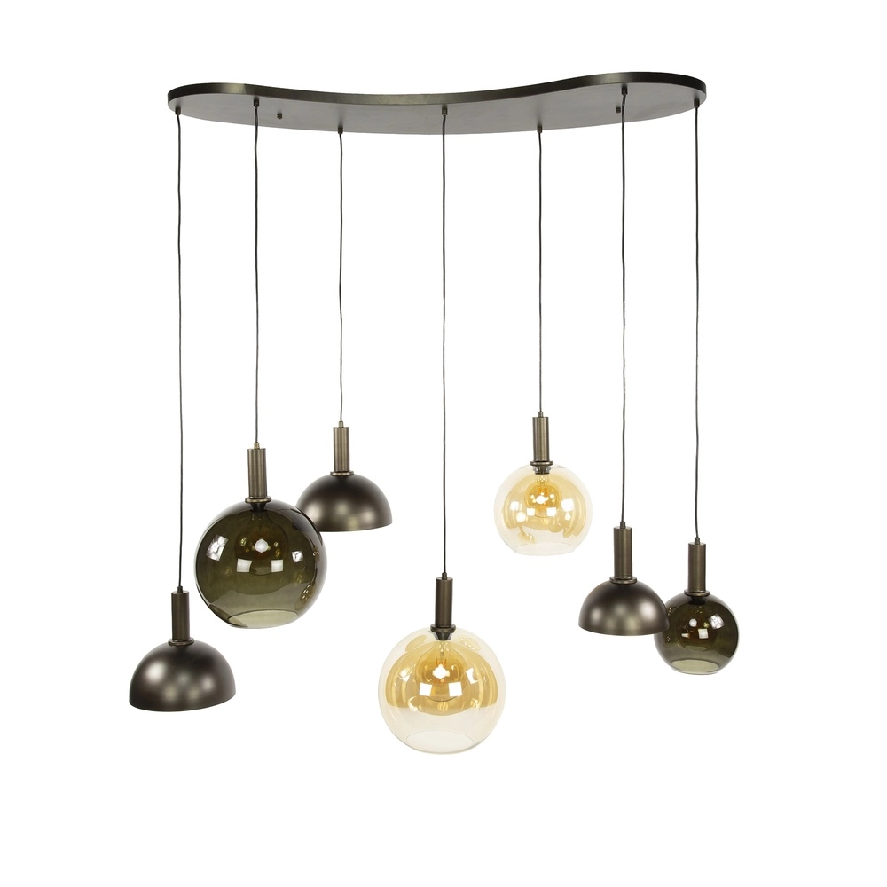 Hanglamp Cluster met gemixte kappen Lyora 8716803511750