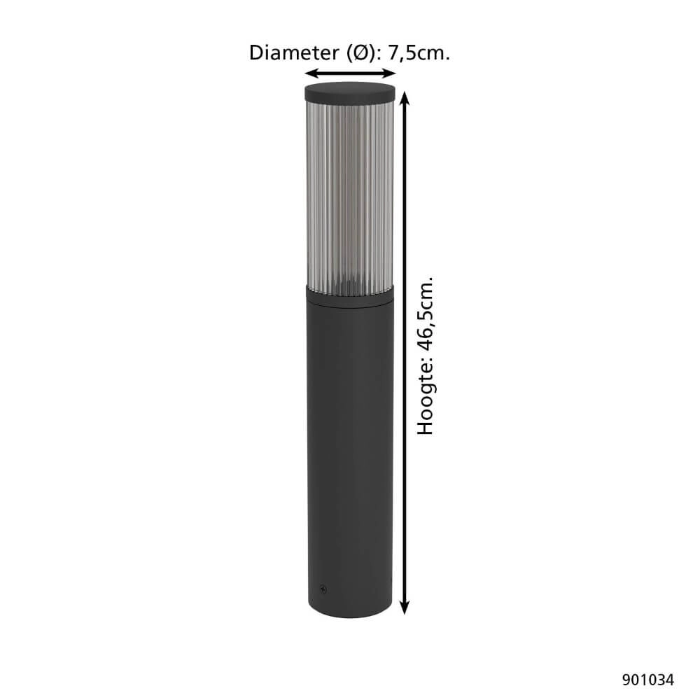 Design staande lamp Salle zwart 46,5cm Eglo 9008606298082