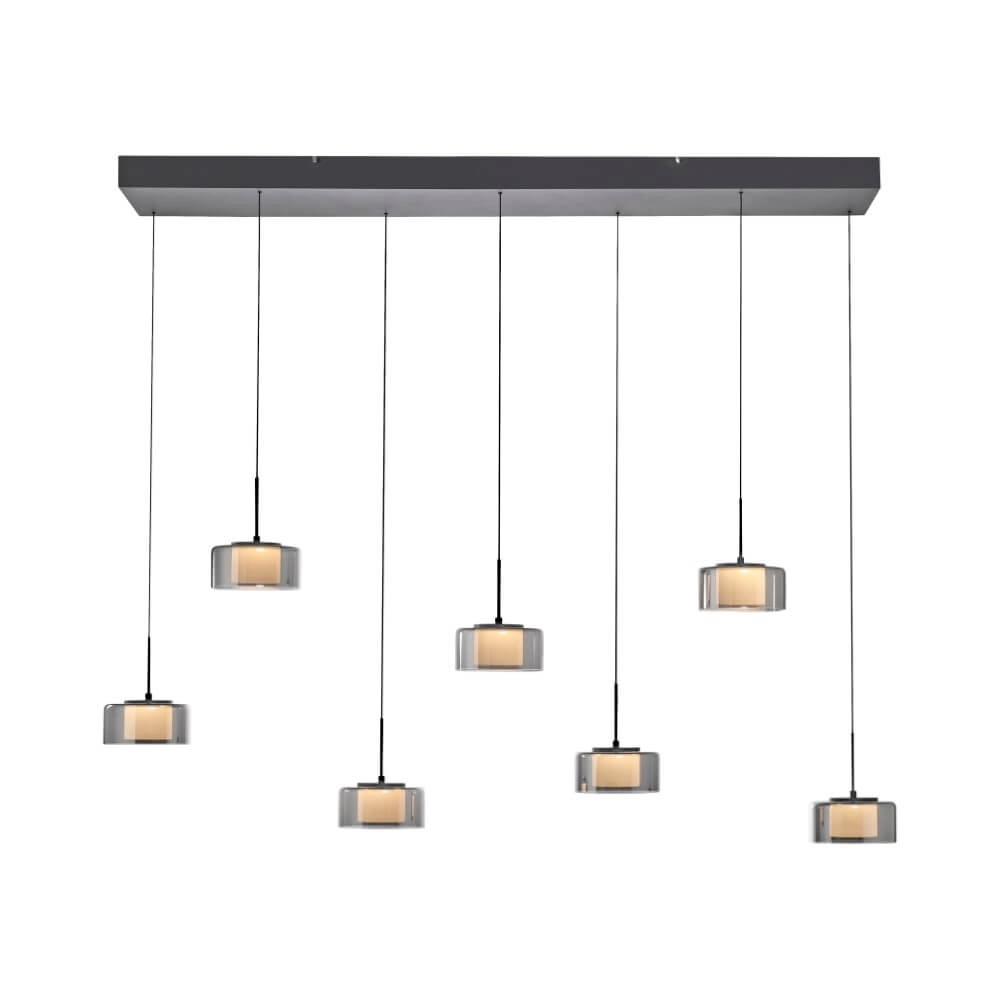 7-lichts hanglamp Rika zwart Paul Neuhaus 4012248383094