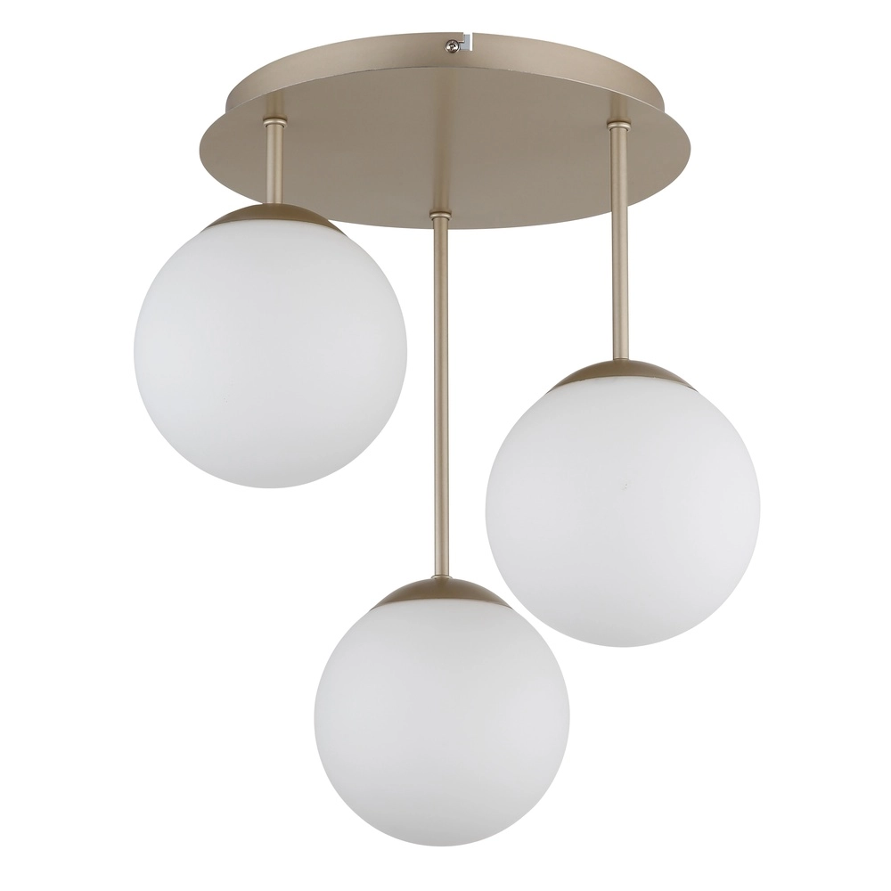 3-lichts plafondlamp Harmon champagne Globo 9007371580927
