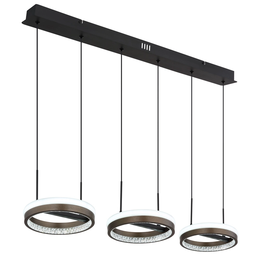 Design hanglamp Della zwart 3-lichts Globo 9007371462742