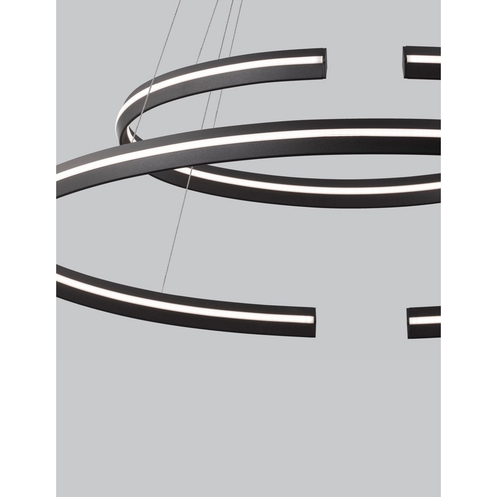 Zwarte hanglamp Torrente rond Lyora 5212017419620