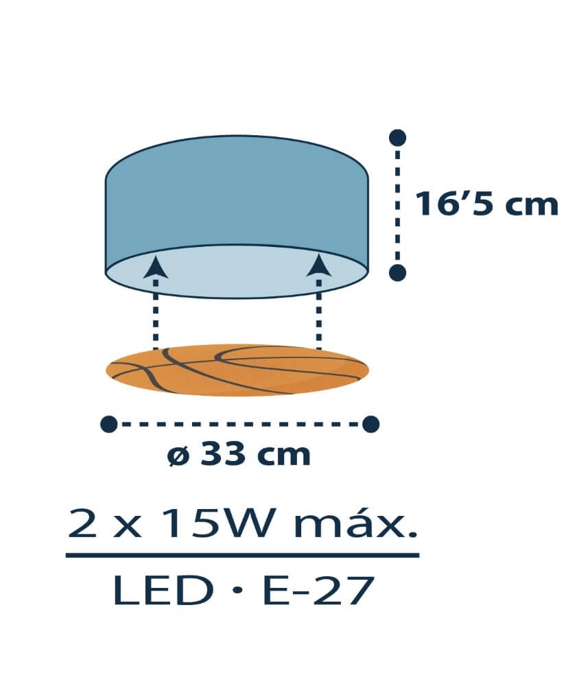 Kinderkamer plafondlamp Basket Dalber 8420406417462