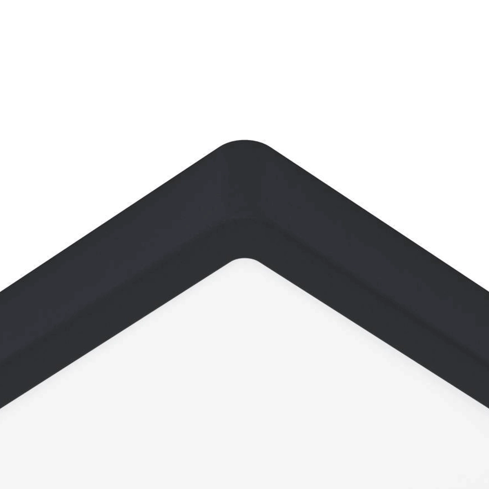 Zwarte plafonnière Fueva 5 28,5 bij 28,5cm Eglo 9008606244881