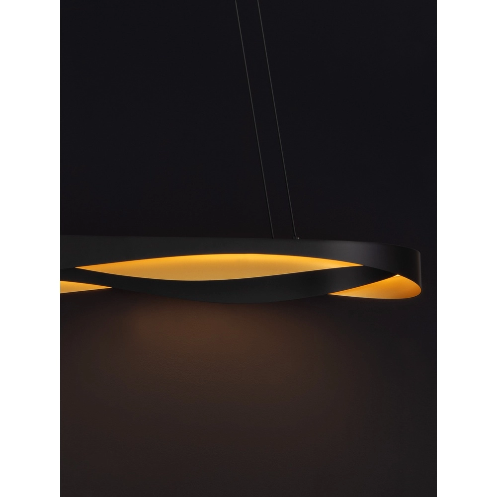 Hanglamp Radon Ø 100cm zwart met goud Lyora 5212017452511