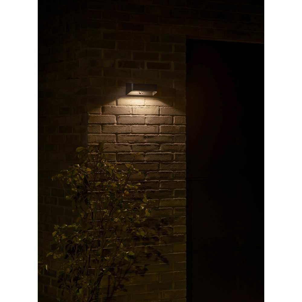 Zwarte Marcellio Solar  lamp met sensor Nordlux 5704924025570