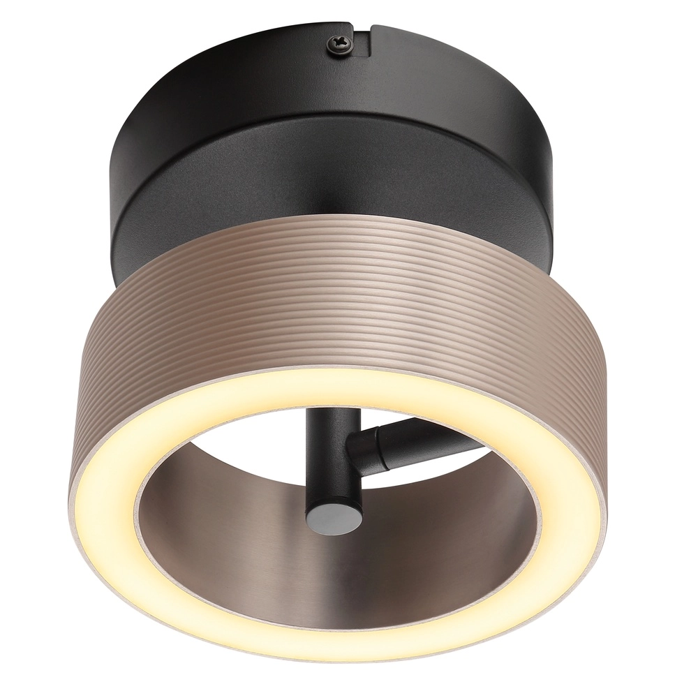 Plafondlamp Axion zwart met bruin Brilliant 4004353477157