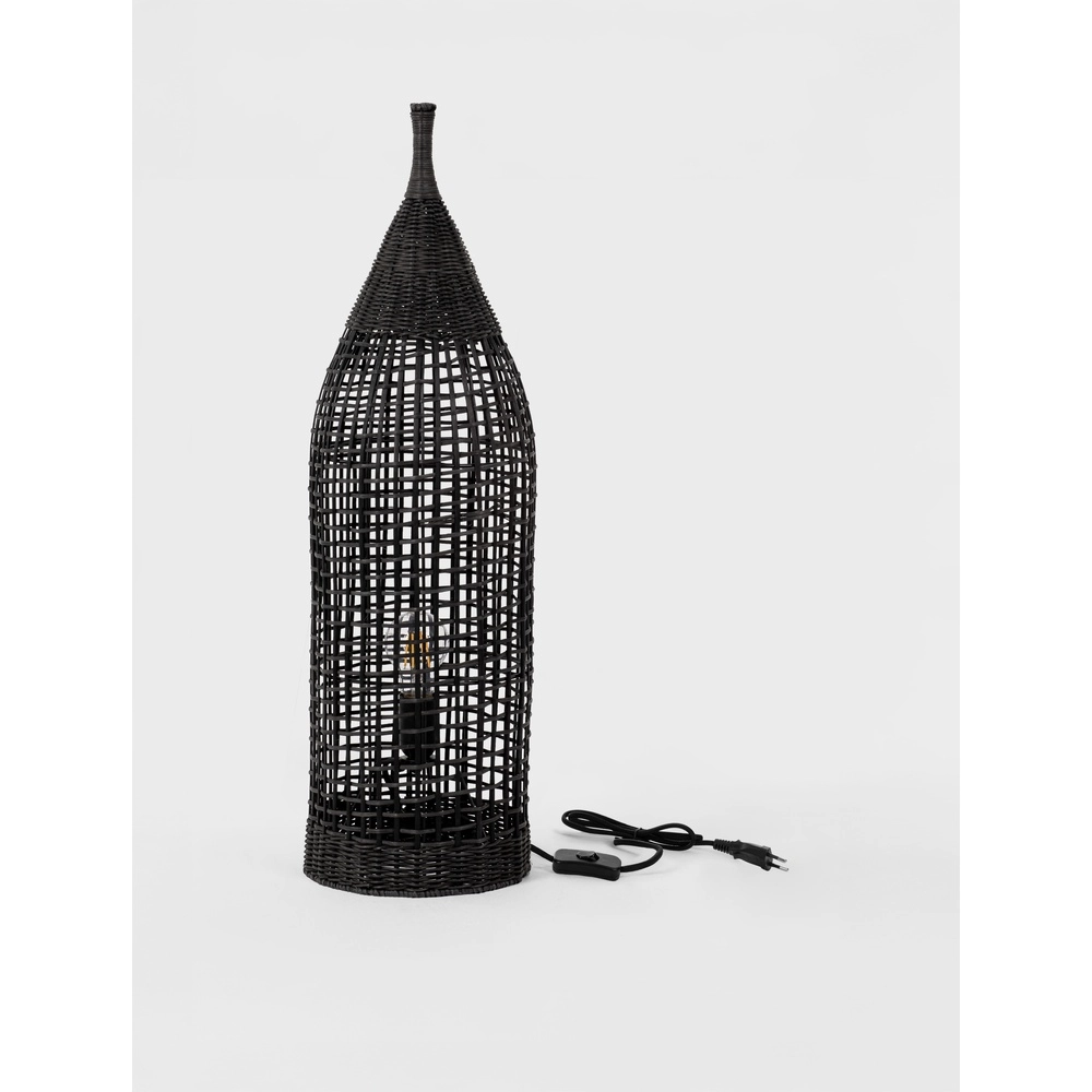 Bohemian vloerlamp Naos rotan 73H zwart Lyora 5212017477569