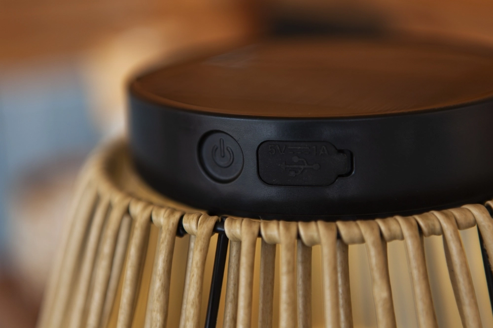 Solar tafellampje Coppa rotan effect Lutec 6939412089560