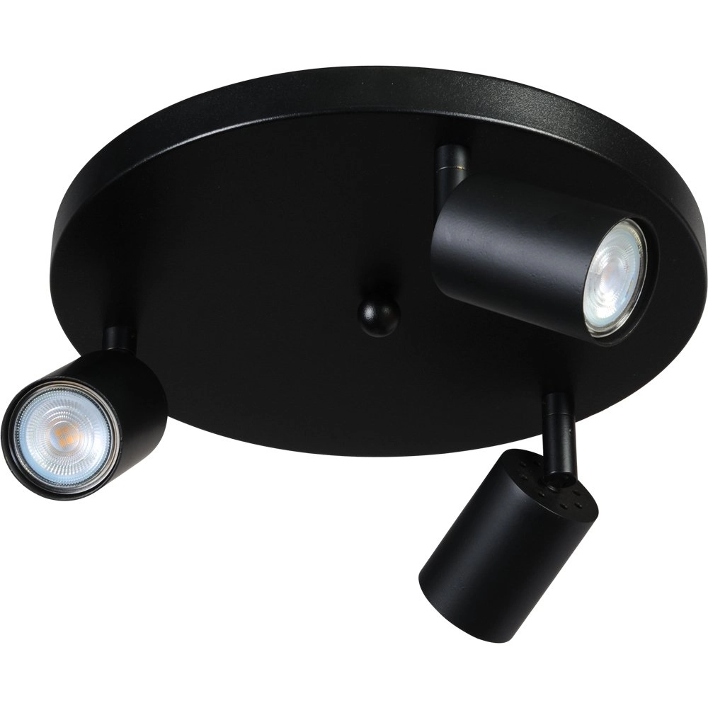 Zwarte plafondlamp Bounce met spots Zwarte plafondlamp Bounce met spots