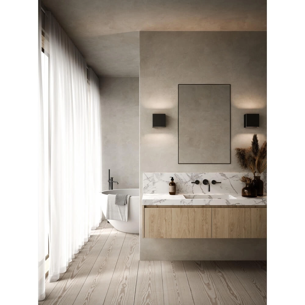 Vierkante wandlamp Turn zwart Nordlux 5704924000638