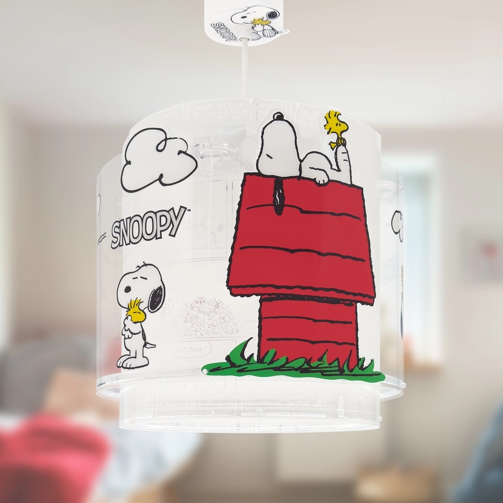 Hanglamp Snoopy wit met rood Dalber 8420406763026