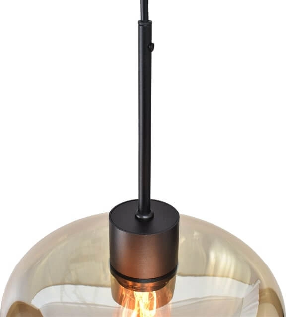 4-lichts hanglamp Genua zwart met goud glas Ø 24cm Masterlight 8718121356969