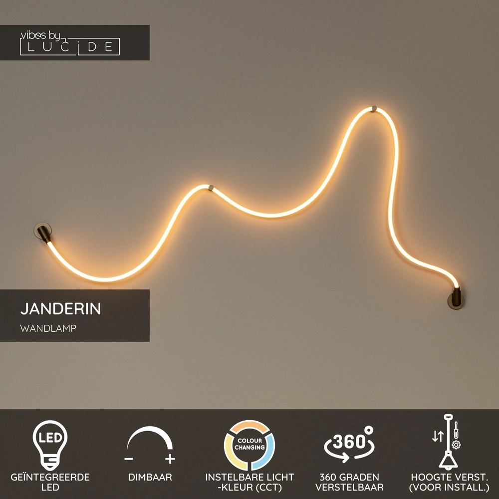 Unieke plafondlamp Janderin 500cm champagne Lucide Vibes 5411212242082