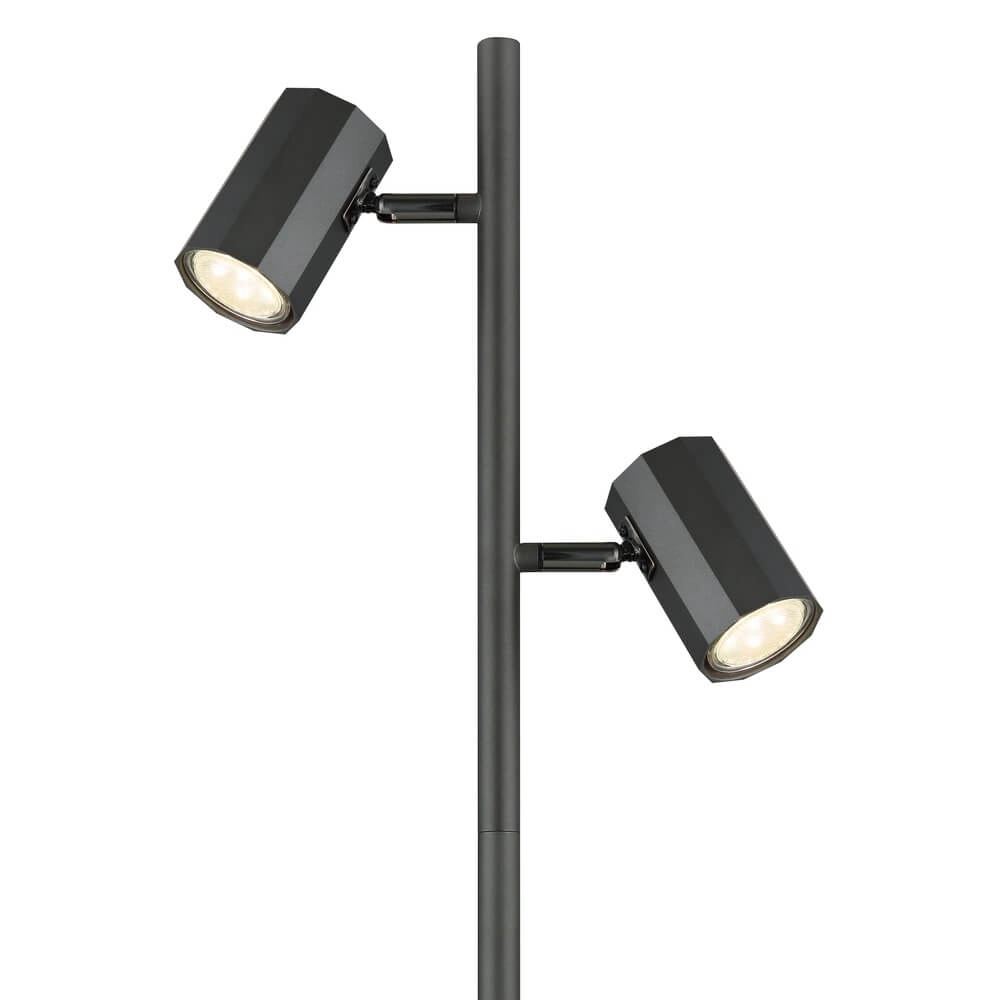 Grijze vloerlamp James dubbel Globo 9007371456840