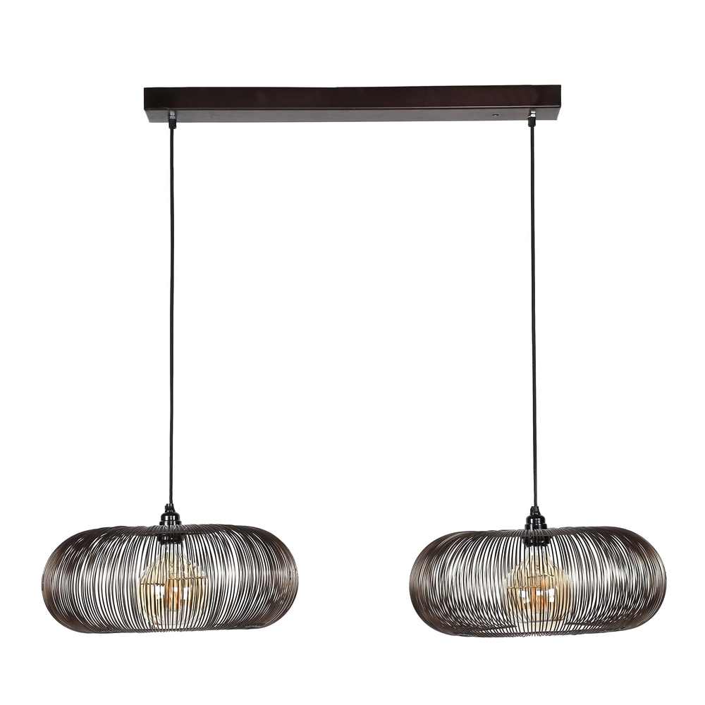 2-lichts hanglamp Copper Ø 43cm - zwart nikkel Lyora 8716803513259