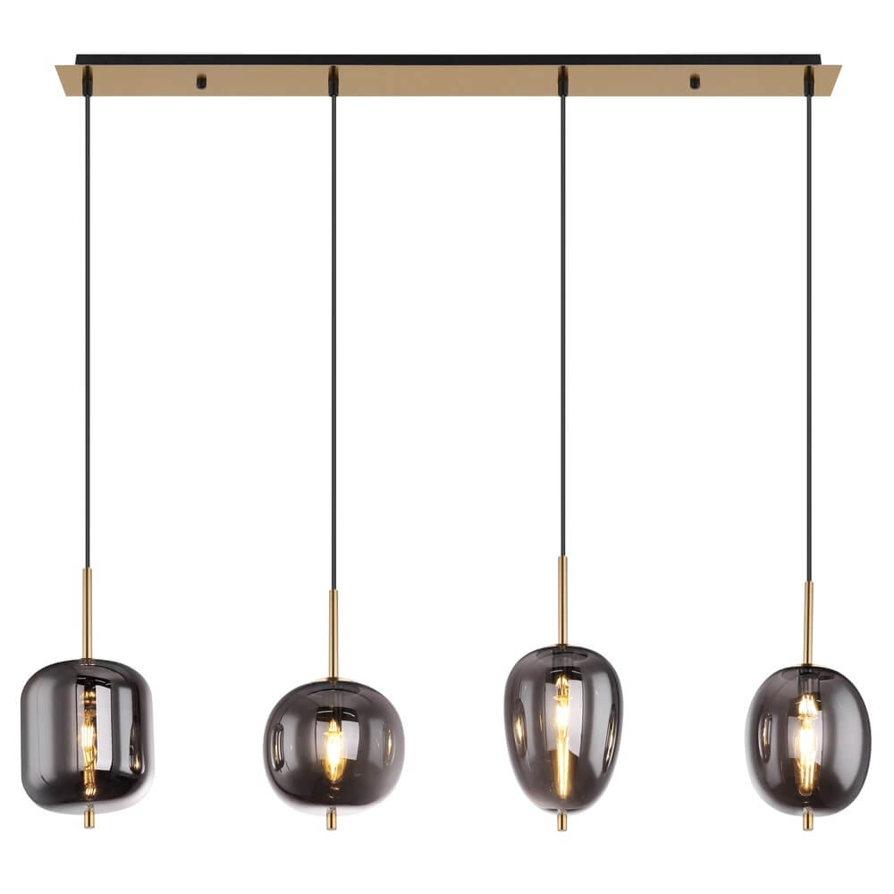 Gouden hanglamp Blacky I 4-lichts Globo 9007371416042