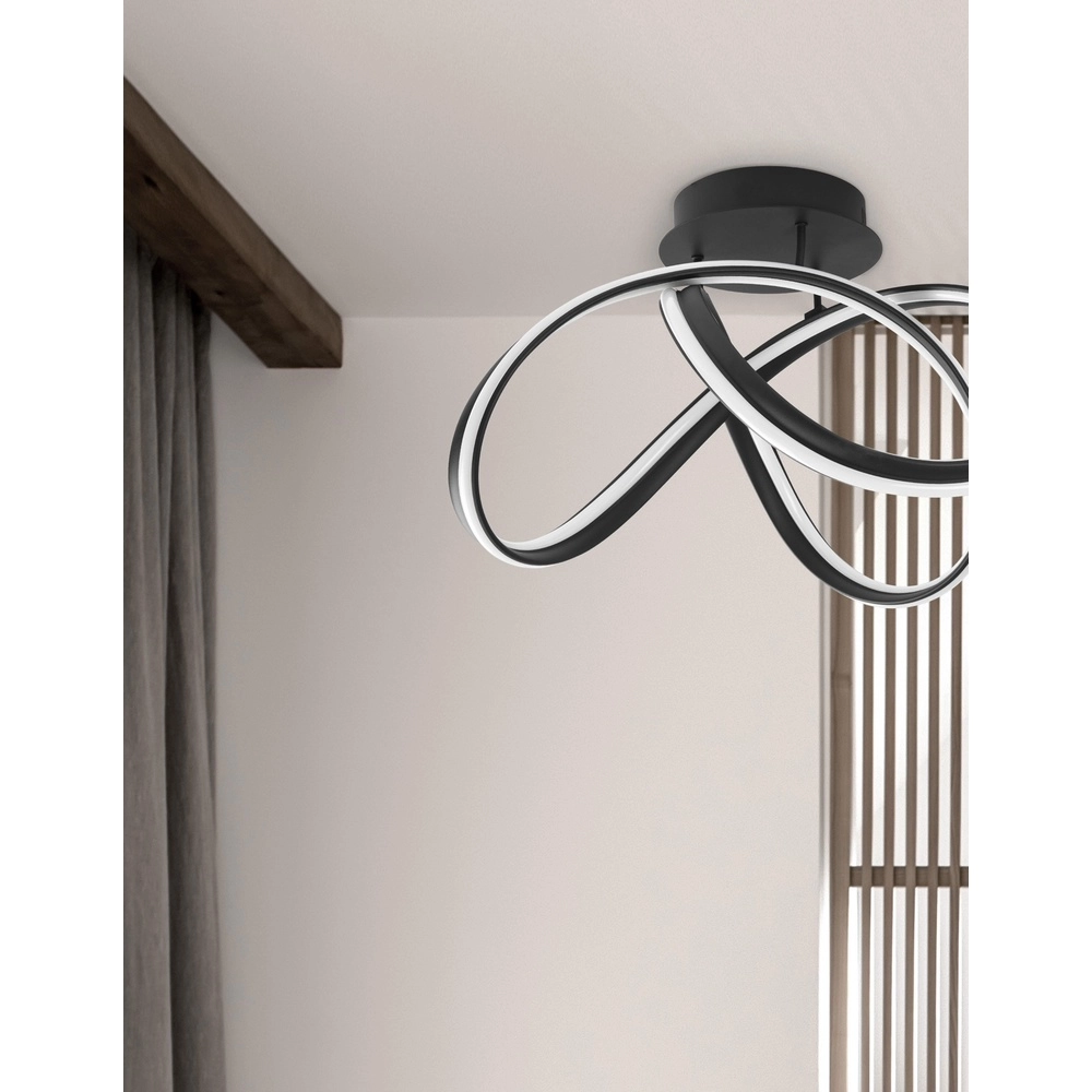 Design plafondlamp Truno zwart Lyora 5212017424228