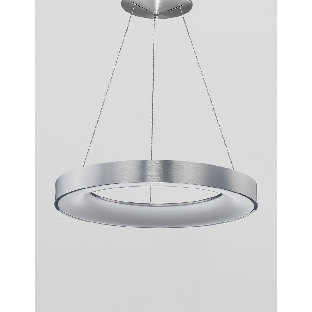 Hanglamp Rando Thin zilvergrijs Ø 60cm Lyora 5212017420251