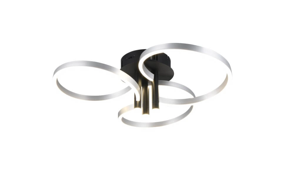 Gekrulde led plafondlamp Caruso RVS - Ø 65,5cm Trio 4017807612974