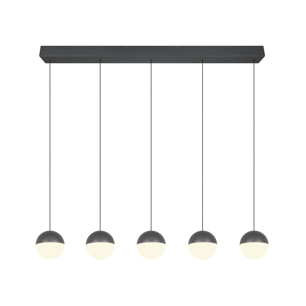 5-lichts hanglamp Senta antraciet Trio 4017807697872