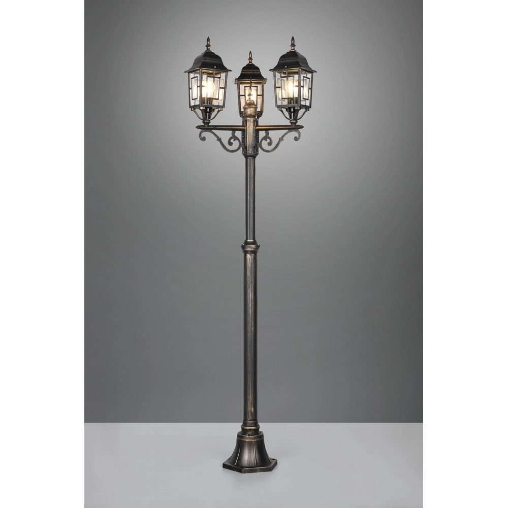 Lantaarn Volturno 3 kroon antiek bruin Trio 4017807543612