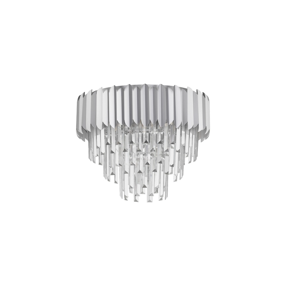 Plafondlamp Magnolia chroom en kristal Ø 50cm Lyora 5212017434937