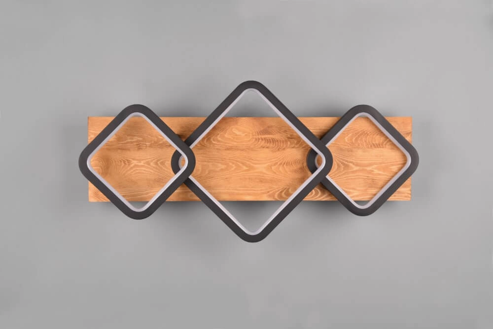 Design plafondlamp Rama 3800lm - hout met zwart Trio 4017807577075