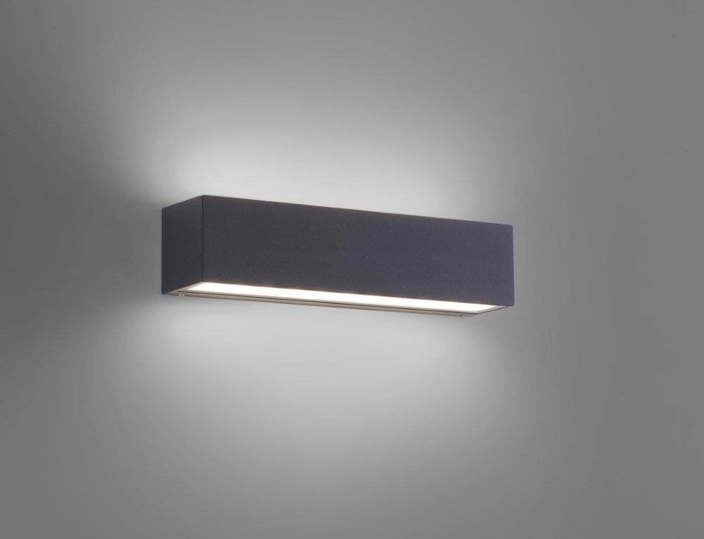 Langwerpige wandspot Robert 25cm antraciet Paul Neuhaus 4012248313220