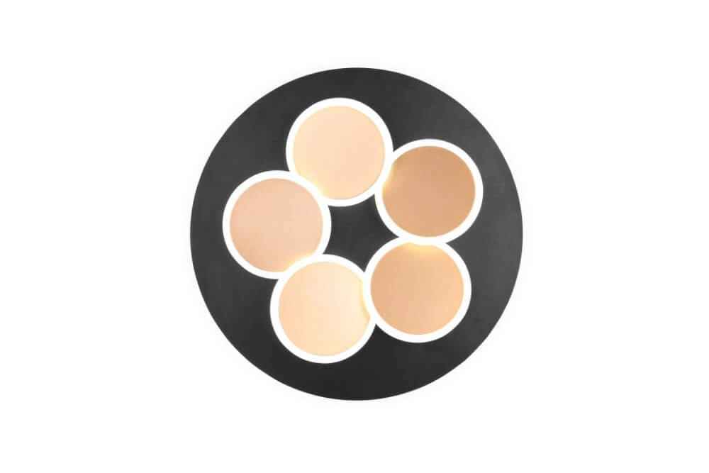 Moderne plafondlamp Mandala zwart Ø 48cm Trio 4017807614091