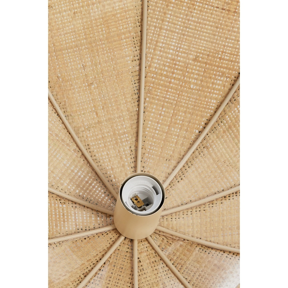 Ø 35cm hanglamp Sulina raffia met groen Light & Living 8717807762377